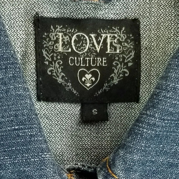 Love Culture Small Women's Blue Denim Adjust Vest - Picture 3 of 7